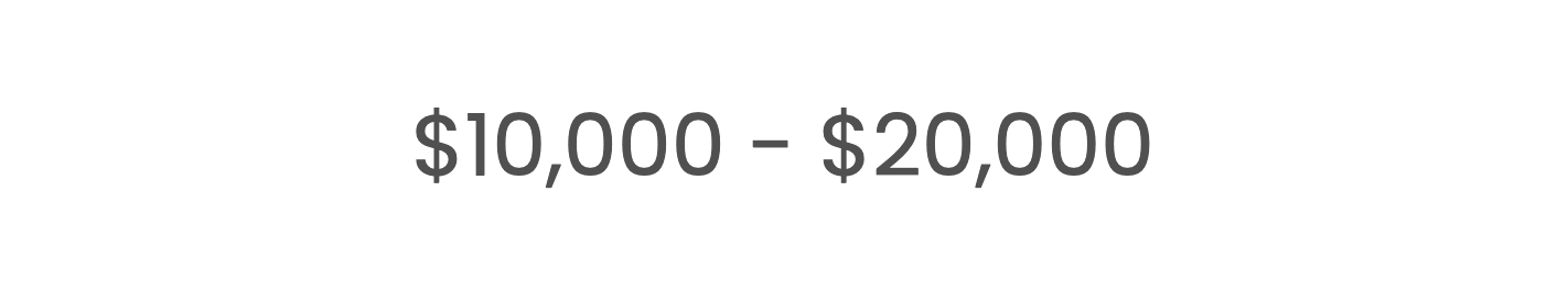 $10,000 - $20,000 